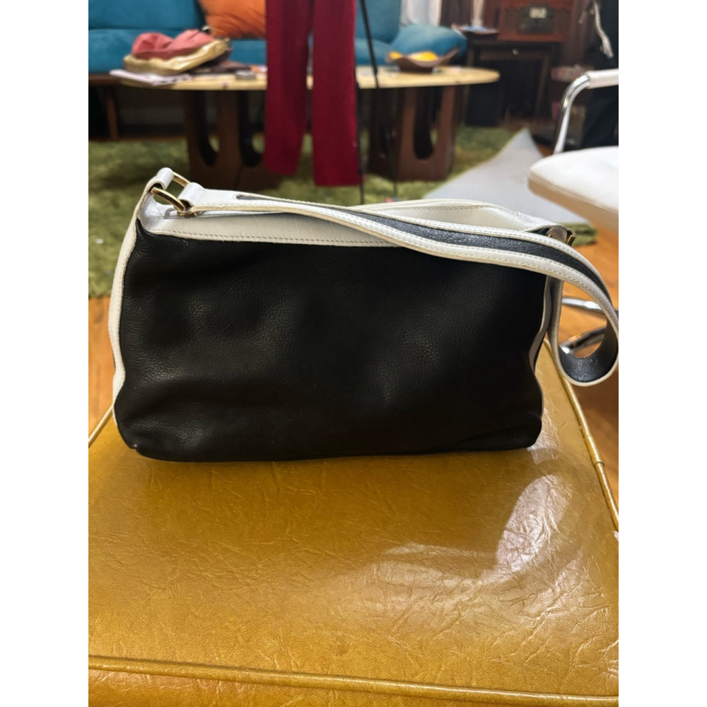 Naturalizer Two-Tone Black and Cream Shoulder Bag